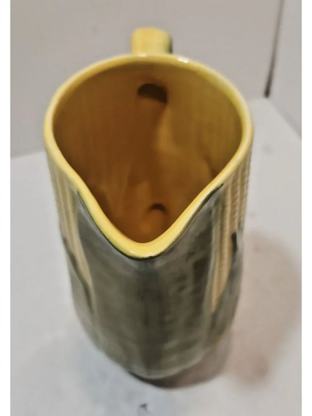Vtg Shawnee Pottery Yellow King Corn # 71 Tall Water Pitcher Novelty Corn Shape